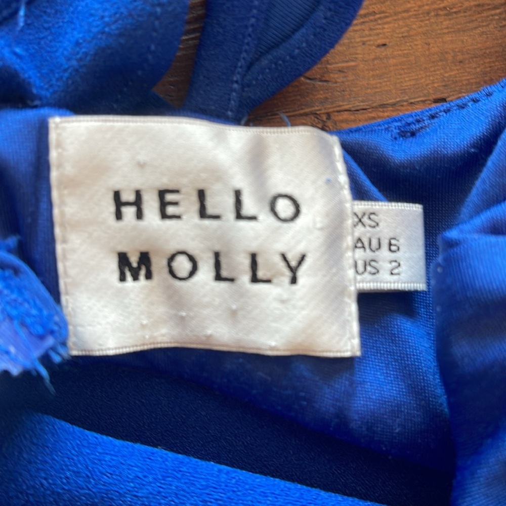 Hello Molly Royal Blue Ruffle Mini Dress - Picture 3 of 3